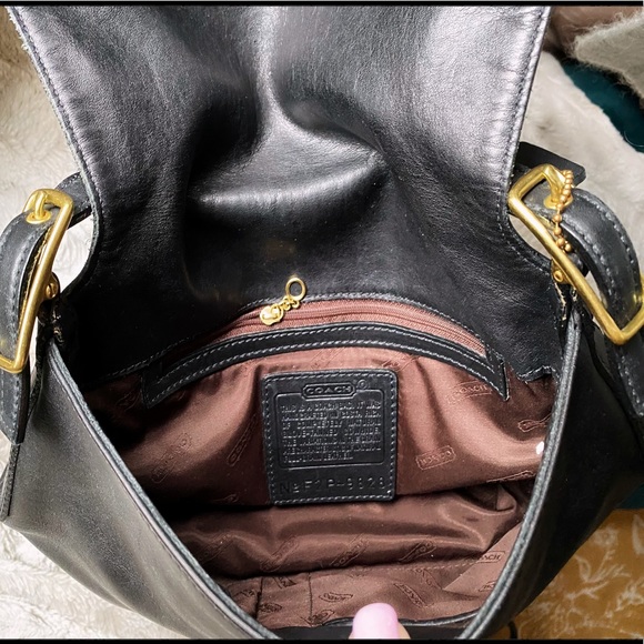 VINTAGE COACH BLACK LEGACY STUDIO FLAP BAG 9828 - Picture 14 of 17